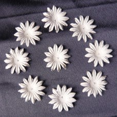 Цветочки  плоские белые - 25мм (100шт)