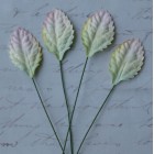 Лист шелковицы бело-зеленый - 35мм (100шт.)