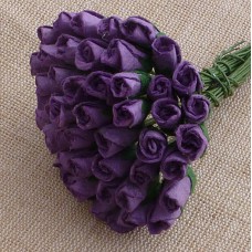Роза бутоном пурпурная - 4мм (100шт.)
