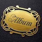 Табличка "Album - фигурный", золото, 50*70мм