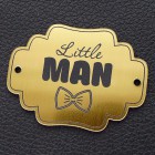 Табличка "Little man", золото, 40*55мм