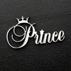 Табличка "Prince", серебро, 35*60мм